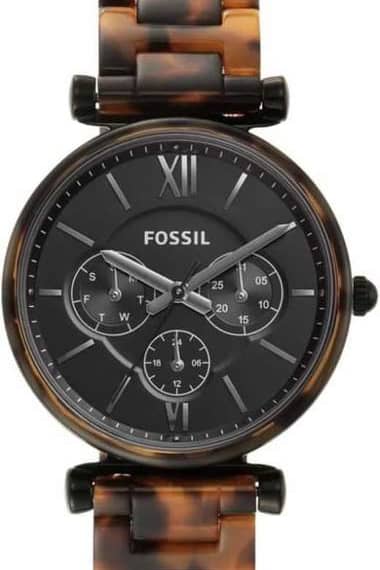 Fossil Carlie Multifunction Tortoise Acetate Watch (ES4659) Fashion fashion