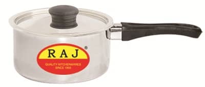 Raj Stainless Steel Sauce Pan with Lid, Silver 17cm (GSSSP3) Cooking Utensils Household