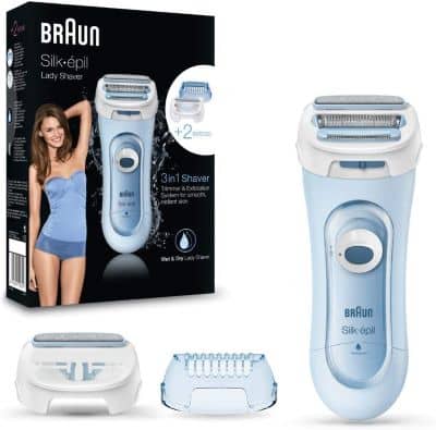 Braun Silk Epil Lady Shaver Wet & Dry Cordless use with Battery Blue – LS 5160 Household "BAE" Charm Bracelet