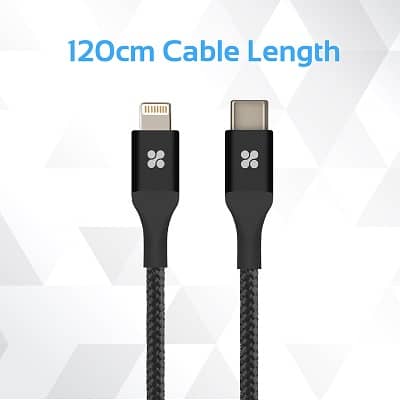Promate USB Type-C™ to Lightning Cable, Heavy Duty Nylon Braided 2.4 Accessories Mobiles 2
