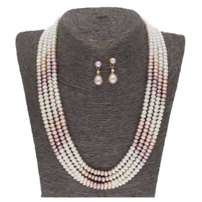 4 String Multi Color Pearl Set Jewelry 4 String Multi Color Pearl Set