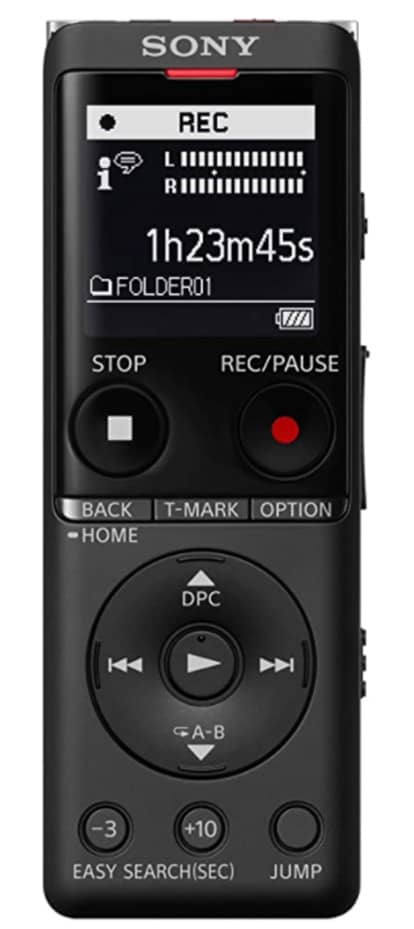 Sony Digital Voice Recorder Black ICD-UX570F Electronics "BAE" Charm Bracelet