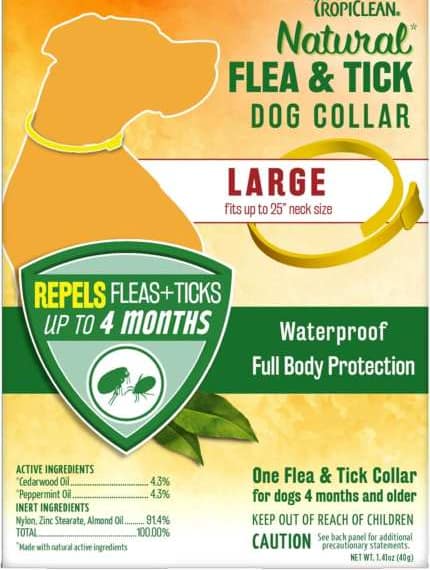 Tropiclean Natural Flea And Tick Collar For Large Dogs – 40g Collars & Harnesses "BAE" Charm Bracelet