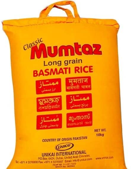 Mumtaz Basmati Rice 10Kg (Dubai Delivery Only) Food Cupboard "BAE" Charm Bracelet