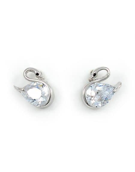 Swarovski Elements Women’s Swan Crystal Stone Stud Earrings [SWR-012] Fashion fashion