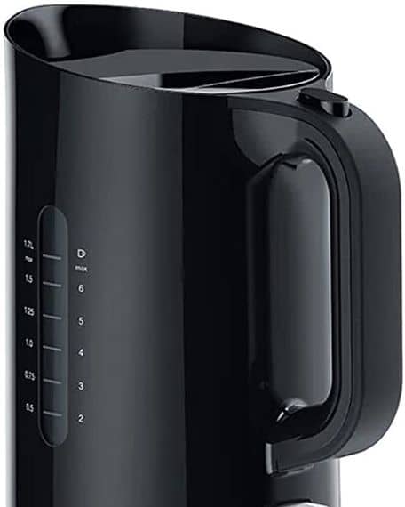 Braun Breakfast1 Water Kettle, 4-Way Protection, Fast boiling system, Easy filling system, 360° Rotating Base, 1-Cup Indication, 1.7 l Capacity, 2200W, Plastic Black – WK 1100 BK Electric Kettles "BAE" Charm Bracelet