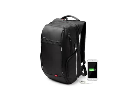 Kingsons Smart With USB Port 15.6" Laptop Backpack Black (K3140W) Laptop Accessories Kingsons Smart With USB Port 15.6" Laptop Backpack Black (K3140W)