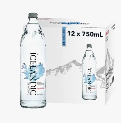 Icelandic Glacial Sparkling Natural Mineral Water (750ml x 12) Beverages "BAE" Charm Bracelet