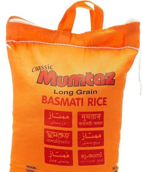Mumtaz Classic Long Grain Basmati Rice, 5 Kg, White Food Cupboard "BAE" Charm Bracelet