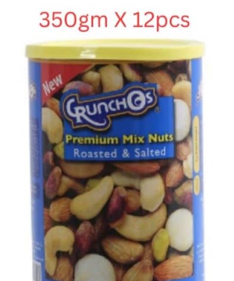 Crunchos Premium Mix Nuts 350g -Carton of 12 Packs Dates & Dry Fruits "BAE" Charm Bracelet