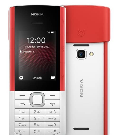 Nokia 5710, White-Red, 4G Mobiles "BAE" Charm Bracelet