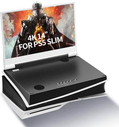 G-Story 14" LED 4K Portable Gaming Monitor For PS5 Slim (Console not included) Consoles "BAE" Charm Bracelet