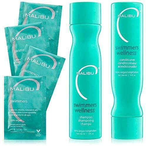 Malibu C Swimmers Wellness Collection Hair Care Set Grocery "BAE" Charm Bracelet