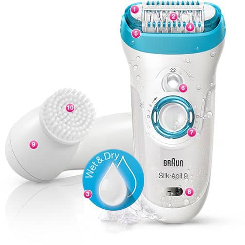 Braun Silk Epil 9 Wet & Dry Cordless Epilator with 4 Extra Attachments With Free Gift Brands Braun 2