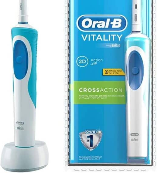 Oral Bvitality Precision Clean Clam Shell Rechargeable Toothbrush, Bristles Angled At 16 Degrees, 2D Cleaning – Oscillates & Rotates, 2 Minutes Timer – D12513 CSP Grocery "BAE" Charm Bracelet