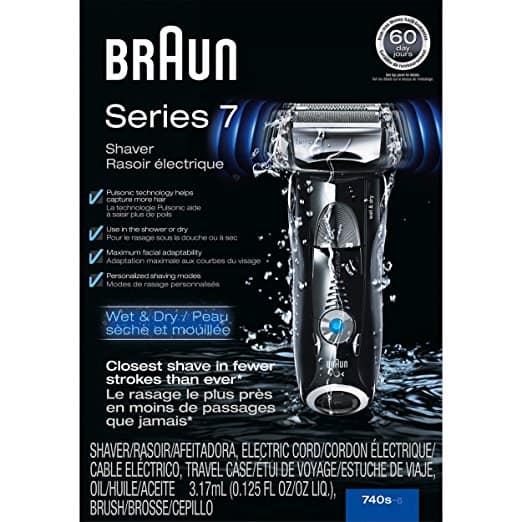 Braun Rechargeable cord 4 Sonic Technology with Turbo Mode (Shaver 740 With Free Gift Brands Braun 3