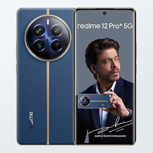 Realme 12 Pro+, 512GB, 12GB, Submarine Blue, 5G Mobiles "BAE" Charm Bracelet