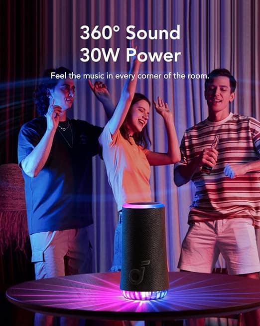soundcore Glow Portable Speaker 3with 0W 360° Sound Bluetooth Speakers "BAE" Charm Bracelet 3