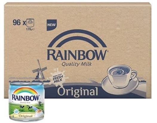 Rainbow Original Milk – 96 x 170 gm Dairy "BAE" Charm Bracelet