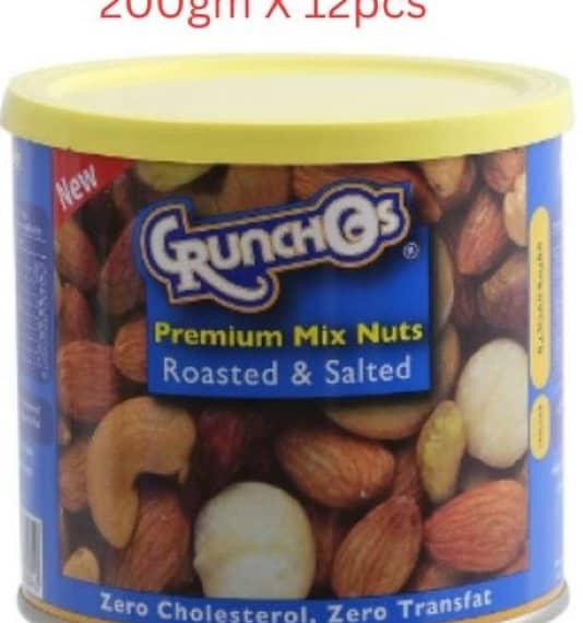Crunchos Premium Mix Nuts – 200g – Carton of 12 Packs Dates & Dry Fruits "BAE" Charm Bracelet