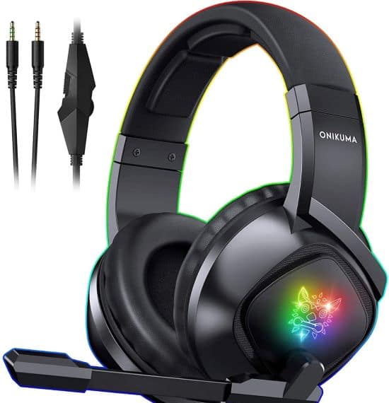 Onikuma K19 3.5mm Wired Gaming Headset, Black Electronics "BAE" Charm Bracelet