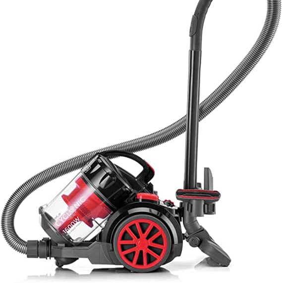 Black+Decker Multi-Cyclonic Bagless Corded Canister Vacuum Cleaner with 6 Stage Filtration, 1600 W Max Power, 2.5 L, 20 kPa Suction Power, Red – VM1680-B5 Household "BAE" Charm Bracelet