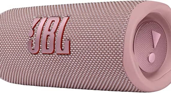 JBL Flip 6 Portable Waterproof Speaker, Pink Electronics "BAE" Charm Bracelet
