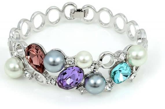 Swarovski Crystal Women’s Multi Color Pearl Bracelet – SWR-002 Bracelets fashion