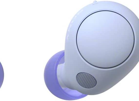 Sony WF-C700 Truly Wireless Noise Canceling in-Ear Bluetooth Earbuds – Purple Electronics "BAE" Charm Bracelet