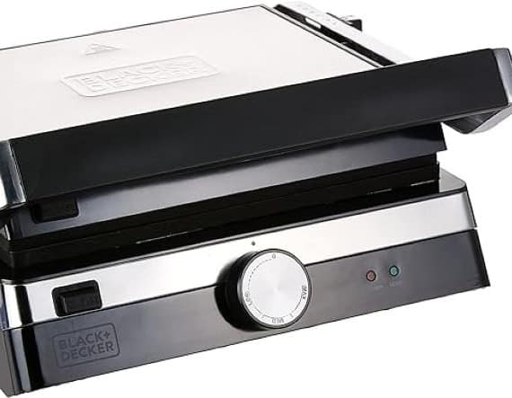 Black+Decker 2000W Family Health Grill, Black/Silver, CG2000-B5 Household "BAE" Charm Bracelet