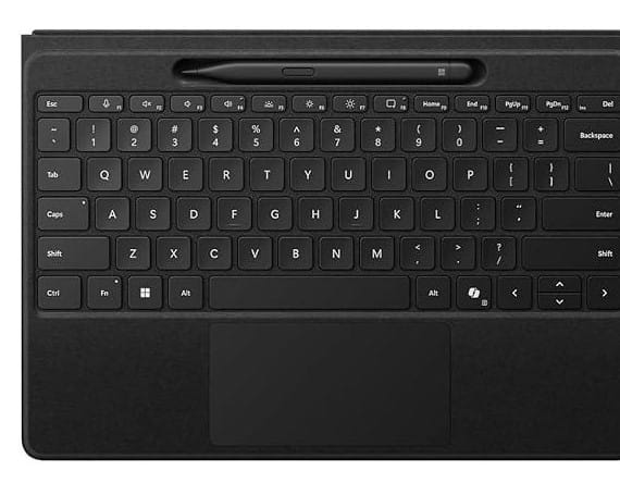 Surface Pro 8/9/10/11 Signature Copilot Keyboard, Black, Arabic/English With Slim Pen 2 Electronics "BAE" Charm Bracelet