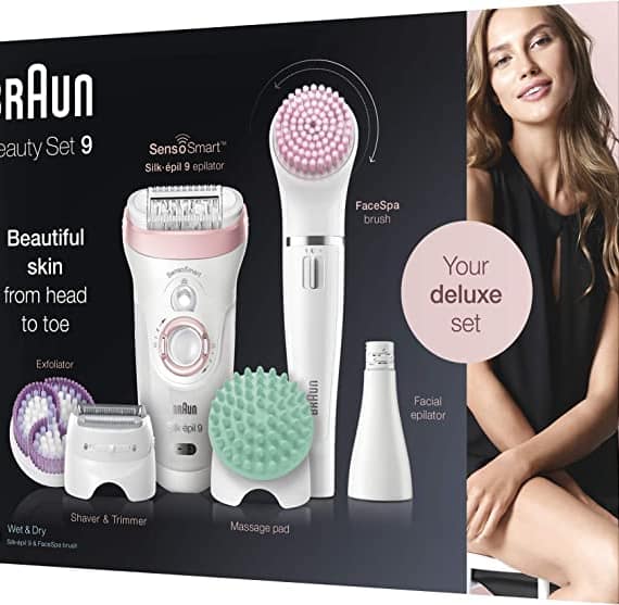 Braun Silk Epil 9 Beauty Wet & Dry Epilator – SES9985 BS Household "BAE" Charm Bracelet