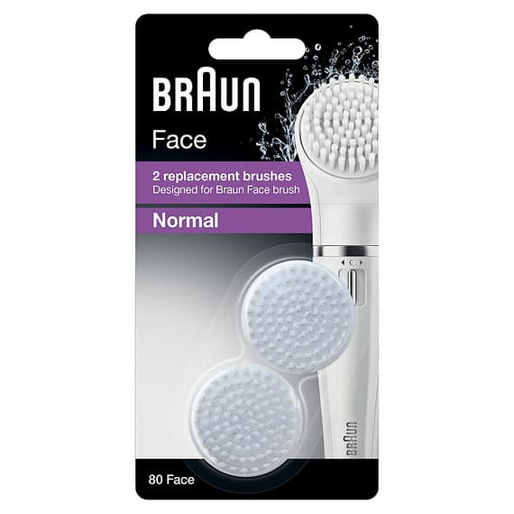 Braun Face Replacement Brush Normal, Facial Cleansers, 2 pieces (SE80 Brands Braun