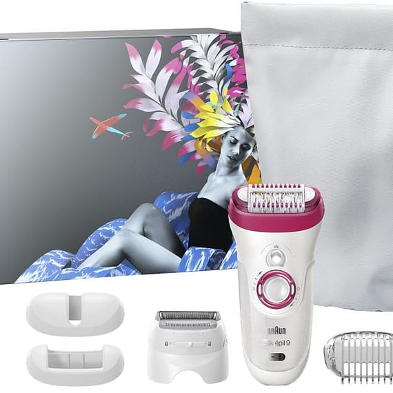 Braun Silk-epil 9 Wet & Dry Epilator Gift Pack With 6 Extras + Premium With Free Gift Brands Braun
