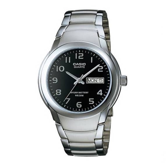 Casio for MenAnalog Watch, Black/Silver (MTP-1229D-7BDF) Fashion Casio
