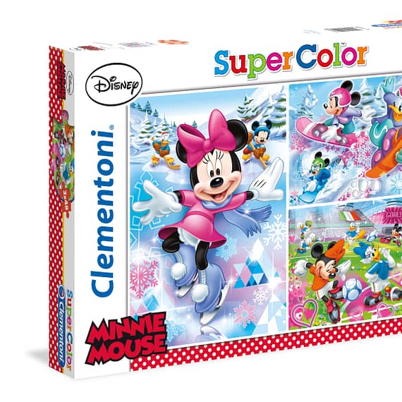 Clementoni – Minnie Sport 3X48 Pcs. Supercolor Puzzle – 25198 Games & Puzzles Clementoni