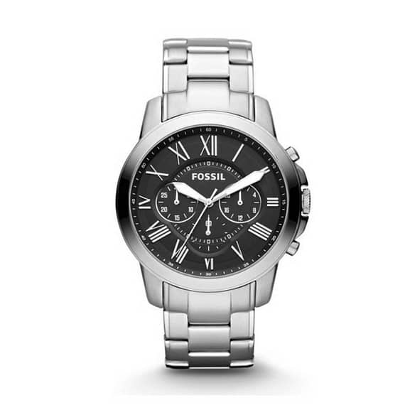 Fossil Grant Watch For Men Analog Stainless Steel Band (FS4736) With Free Gift Fashion fashion
