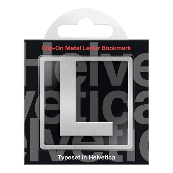 Helvetica Clip-on Letter Bookmarks – L Bookmark Gifts