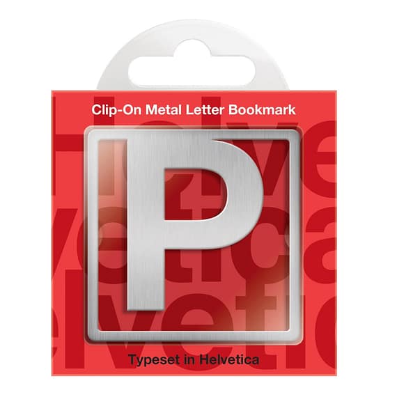 Helvetica Clip-on Letter Bookmarks – P Bookmark Gifts