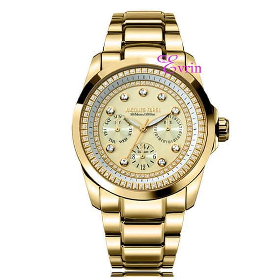 Jacques Farel Fashion Watch For Women (AOL3803) With Free Gift Fashion fashion