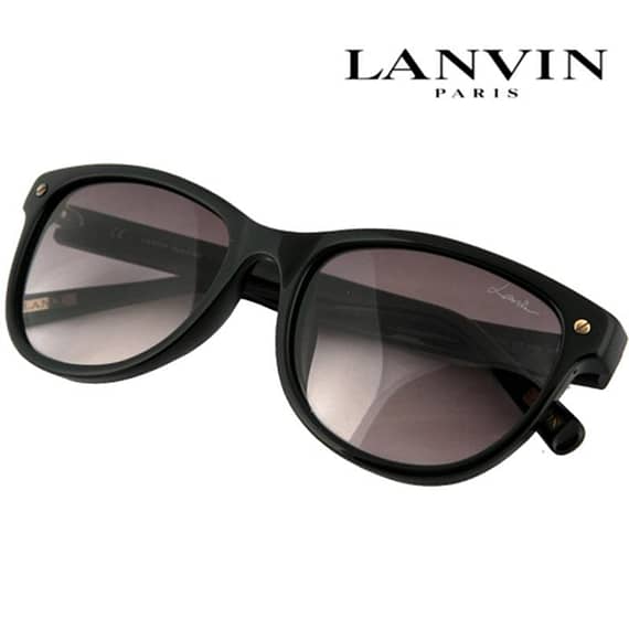 Lanvin Cat-Eye Shape Unisex Sunglasses Frame Black and Lens Grey Color Fashion fashion