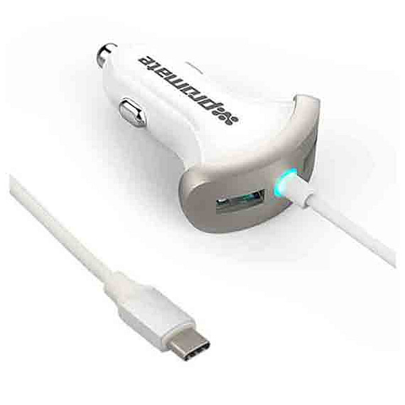 Promate Booster-C 7.2A USB 3.0 Type-C Ultra-Fast Dual USB Car Charger Car Accessories Car Accessories