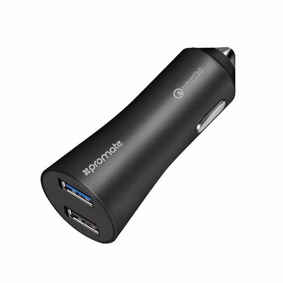 Promate Car Charger (Robust-QC3.BLACK) Car Accessories Electronics