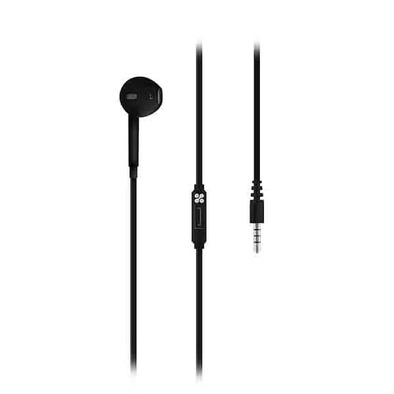 Promate Mono Headset Flat Wired Black Single Earphone Earbud Mic for i Accessories Accessories