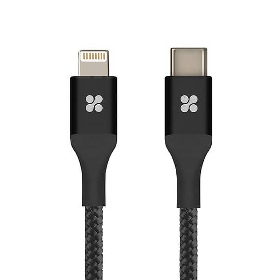 Promate USB Type-C™ to Lightning Cable, Heavy Duty Nylon Braided 2.4 Accessories Mobiles