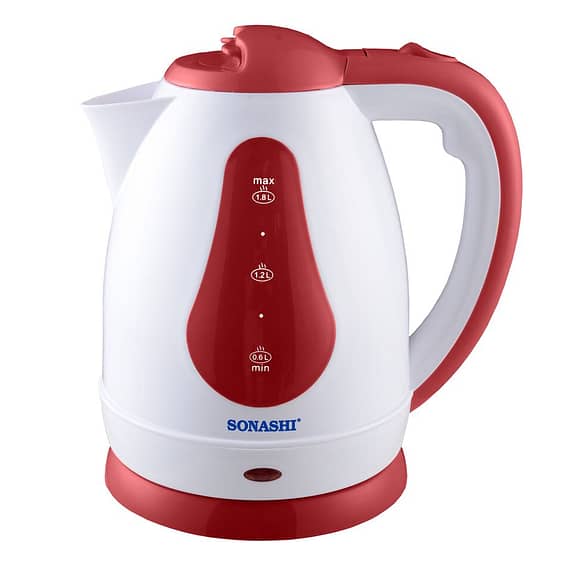 Sonashi 1.8L Cordless Kettle Red White (SKT-1801) Household Household