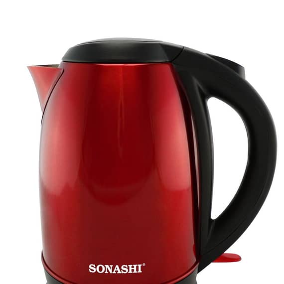 Sonashi 1.8L Stainless Steel Cordless Kettle Red (SKT-1803) Household Household