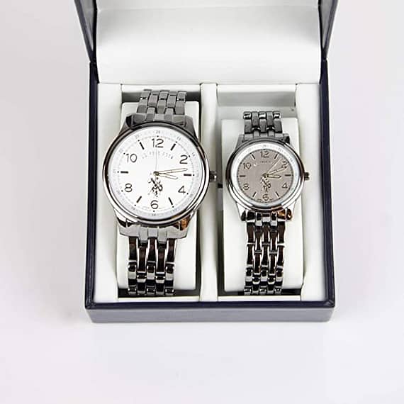 U.S Polo Assn. Analog Couple Watch Set For Him and Her (USC-7961) Fashion fashion