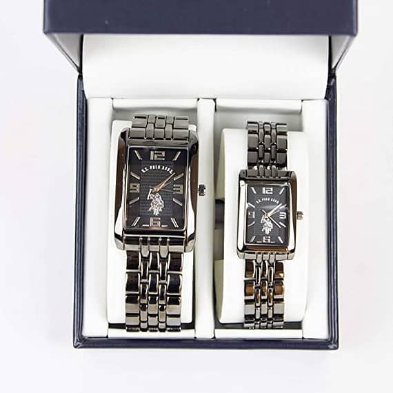 U.S Polo Assn. Analog Couple Watch Set For Him and Her (USC-7962) Fashion fashion