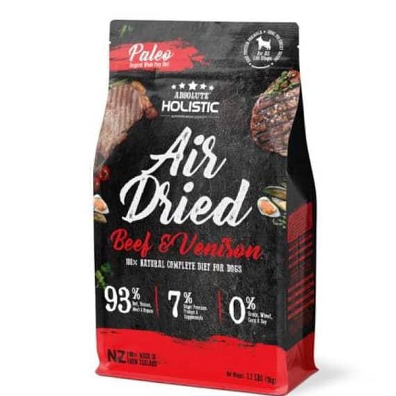 Absolute Holistic Air Dried Diet Beef & Venison Dry Dog Food 1KG Dog Food "BAE" Charm Bracelet